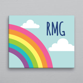 My Initials 11x14 Personalized Rainbow Canvas