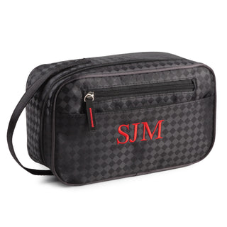 Personalized Men's Black Travel Dopp Kit