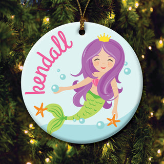 Personalized Mermaid Ornament