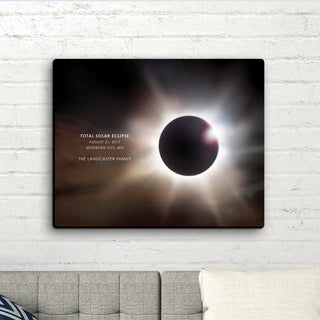 Total Solar Eclipse Personalized 16x20 Canvas