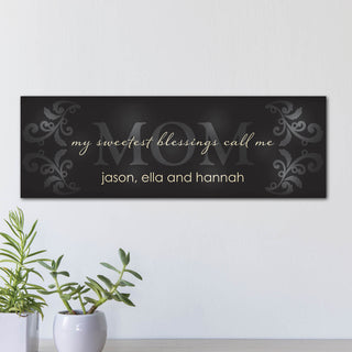 My Sweetest Blessings Personalized 9x27 LED Canvas