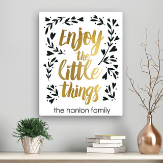Enjoy The Little Things Personalized 16x20 Canvas