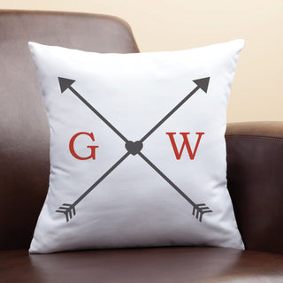 Love Arrows Personalized Throw Pillow