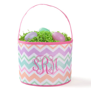 Personalized Pink Bucket Bag With Monogram