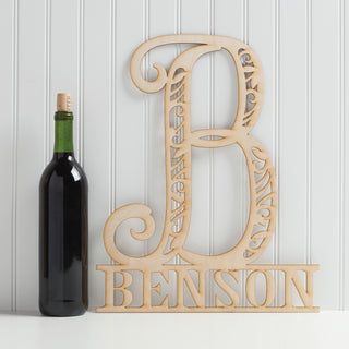 Family Name Personalized Oversized Wood Plaque