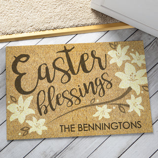 Easter Blessings Personalized Doormat