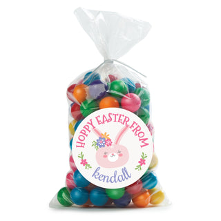 Girl's Easter Personalized 24-Pc Sticker and Treat Bag Set