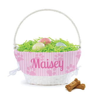 Personalized Girl Dog Easter Basket