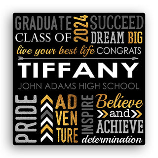 Happy Graduation Personalized 16x16 Canvas