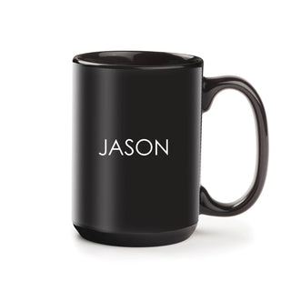 College Grad Personalized Black Coffee Mug - 15 oz.