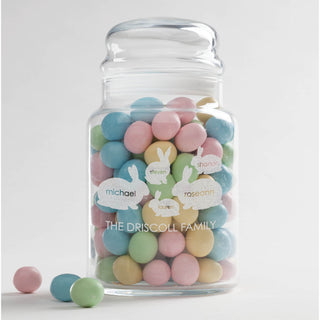 Easter Family of Five Personalized Glass Treat Jar