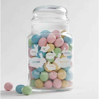 Easter Family of Seven Personalized Glass Treat Jar