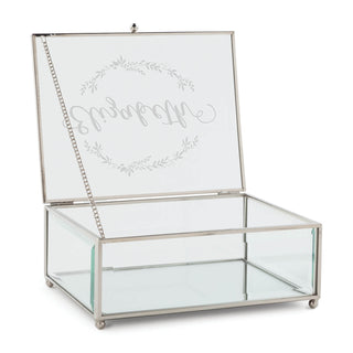 Name In Wreath Personalized Glass Box