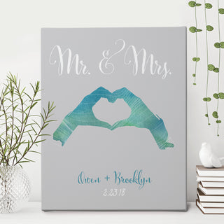 Mr. and Mrs. Personalized 16x20 Canvas