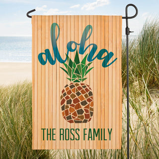 Personalized Aloha Garden Flag