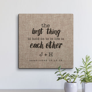 The Best Thing Personalized 12x12 Canvas