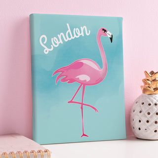 Pretty Flamingo Personalized 8x10 Personalized Canvas