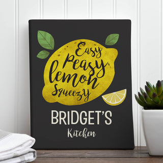 Easy Peasy Lemon Squeezy Personalized 8x10 Personalized Canvas