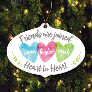 Three Friends Personalized Christmas Ornament