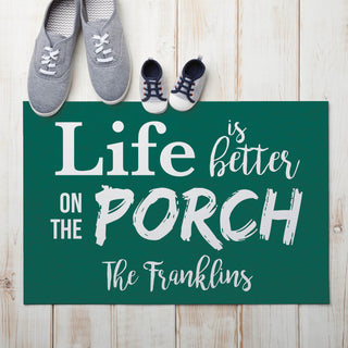 Life Is Better On The Porch Personalized Doormat