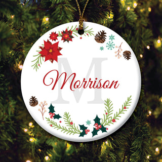 Holiday Wreath Personalized Ornament