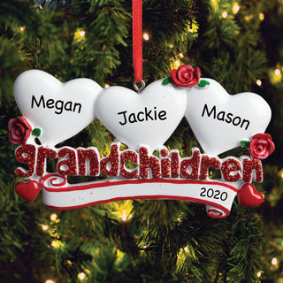 Personalized Three Grandchildren Ornament