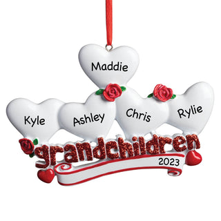 Personalized Five Grandchildren Ornament