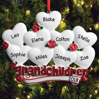 Personalized Nine Grandchildren Ornament