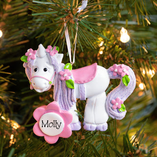 Personalized Pastel Unicorn Ornament