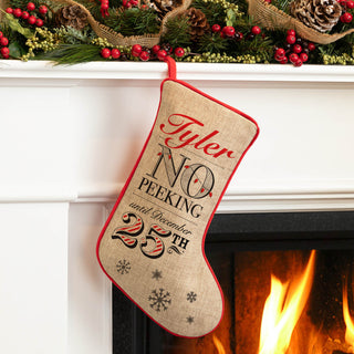 No Peeking Personalized Stocking