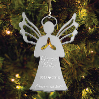 Guardian Angel Personalized Mirrored Acrylic Ornament