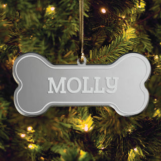 Dog Bone Personalized Mirrored Acrylic Ornament