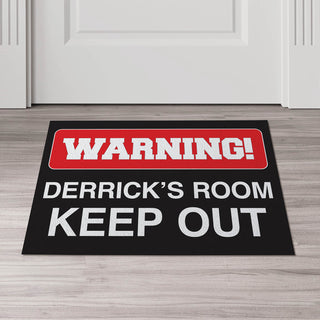 Keep Out! Personalized Doormat - 18x27 Inch, 1/8" Thin