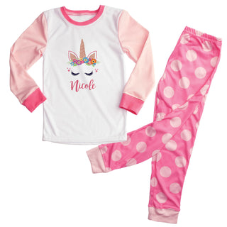 Happy Unicorn Personalized Toddler Pajamas