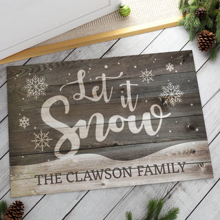 Let It Snow Personalized Doormat