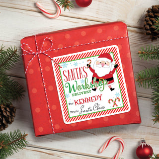 Candy Cane Express Personalized Gift Sticker - Set of 12