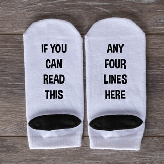 If You Can Read This Personalized No-Show Socks