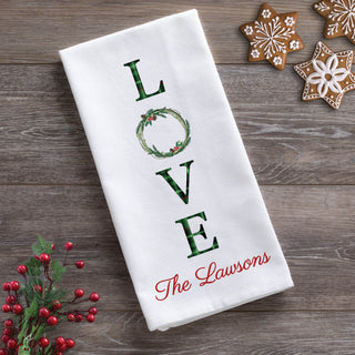 Love Personalized Tea Towel