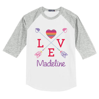 Cupid's Arrow Personalized Gray Sports Jersey