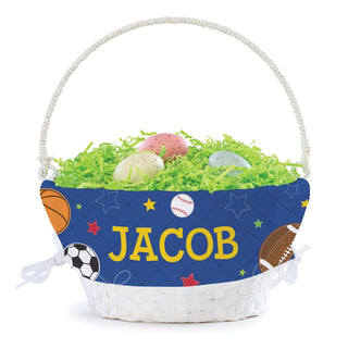 Sports Personalized Easter Basket and Liner