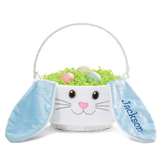 Floppy Bunny Personalized Basket and Blue Liner