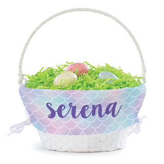 Mermaid Personalized Easter Basket and Liner