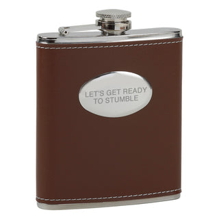 Ready to Stumble Brown Flask