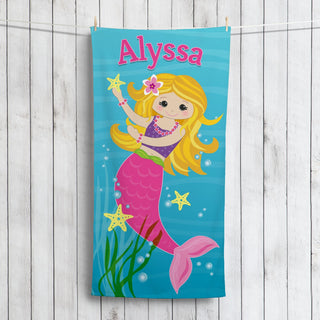 Pretty Mermaid Plush Beach Towel