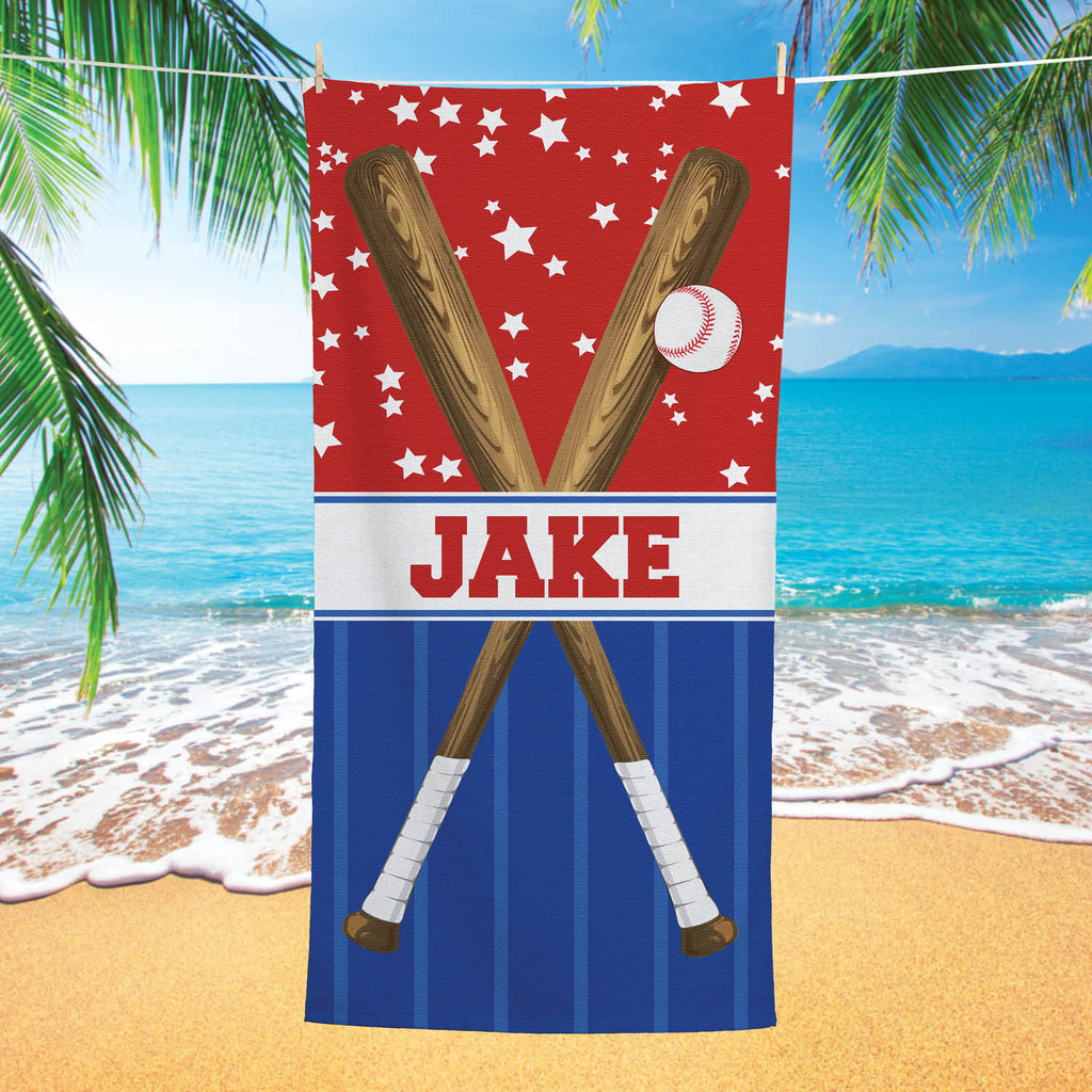 Baseball Plush Beach Towel – Personalized Planet