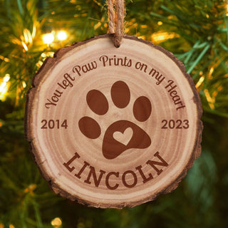 Pet Memorial Personalized Bark Ornament