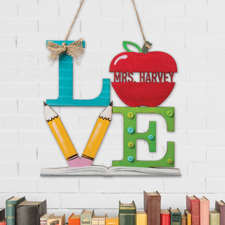 DIY Love to Teach Plaque