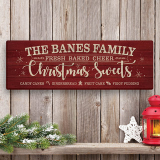 Christmas Sweets Personalized 9x27 Canvas