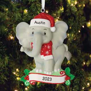 Personalized Elephant Ornament