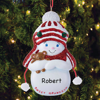 Sweet Grandson Snowman Ornament